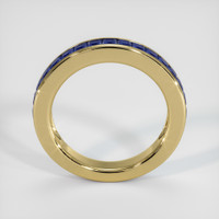 18K Yellow Gold Blue Sapphire Channel Wedding Band Image