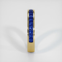 18K Yellow Gold Blue Sapphire Channel Wedding Band Image