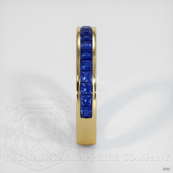 18K Yellow Gold Blue Sapphire Channel Wedding Band