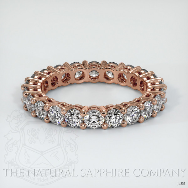 14K Rose Gold Diamond Eternity Wedding Band