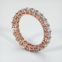 14K Rose Gold Diamond Eternity Wedding Band Image