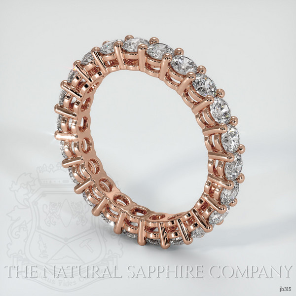 14K Rose Gold Diamond Eternity Wedding Band