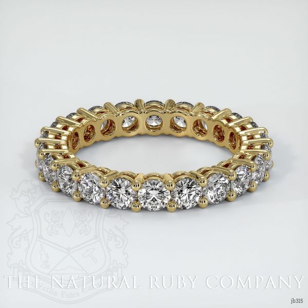 14K Yellow Gold Diamond Eternity Wedding Band