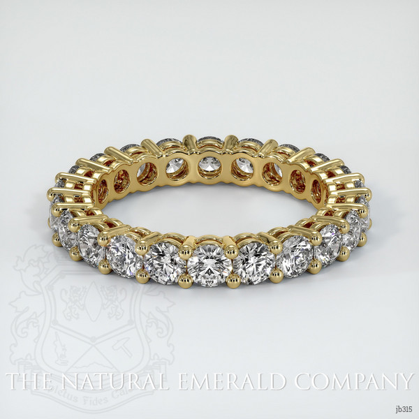 18K Yellow Gold Diamond Eternity Wedding Band