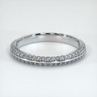 14K White Gold Diamond Pave Wedding Band Video