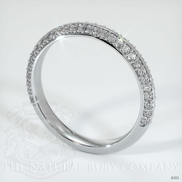 14K White Gold Diamond Pave Wedding Band