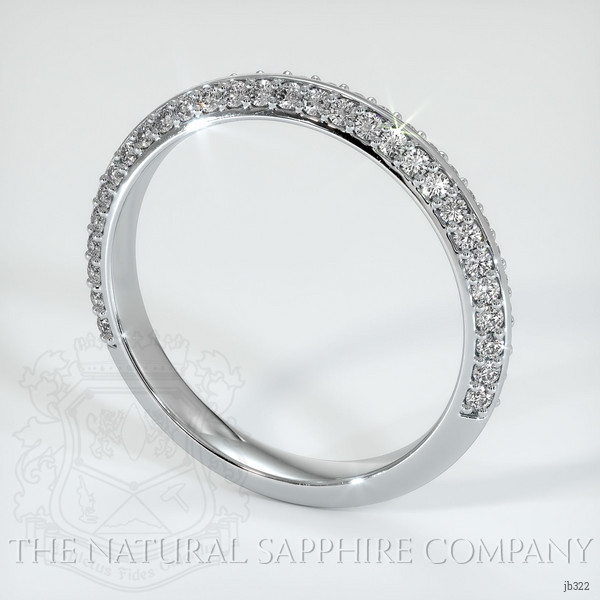 14K White Gold Diamond Pave Wedding Band
