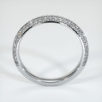 14K White Gold Diamond Pave Wedding Band Image