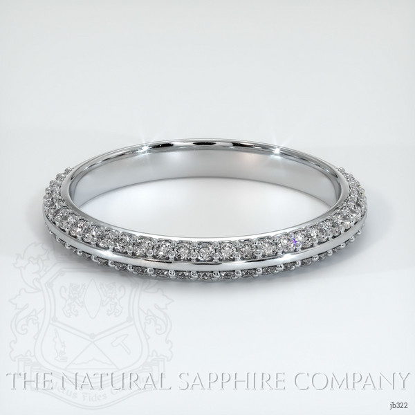 18K White Gold Diamond Pave Wedding Band