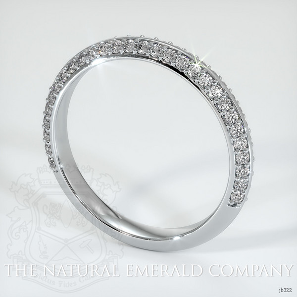 18K White Gold Diamond Antique Style Wedding Band