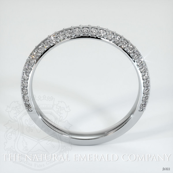 18K White Gold Diamond Antique Style Wedding Band