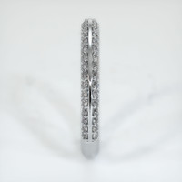 18K White Gold Diamond Antique Style Wedding Band Image