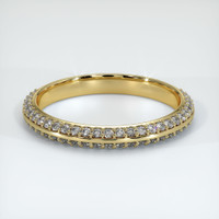 14K Yellow Gold Diamond Pave Wedding Band Video