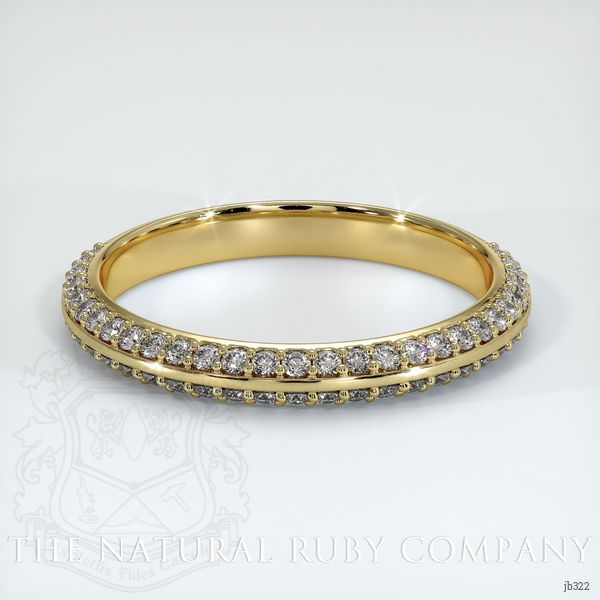 14K Yellow Gold Diamond Pave Wedding Band