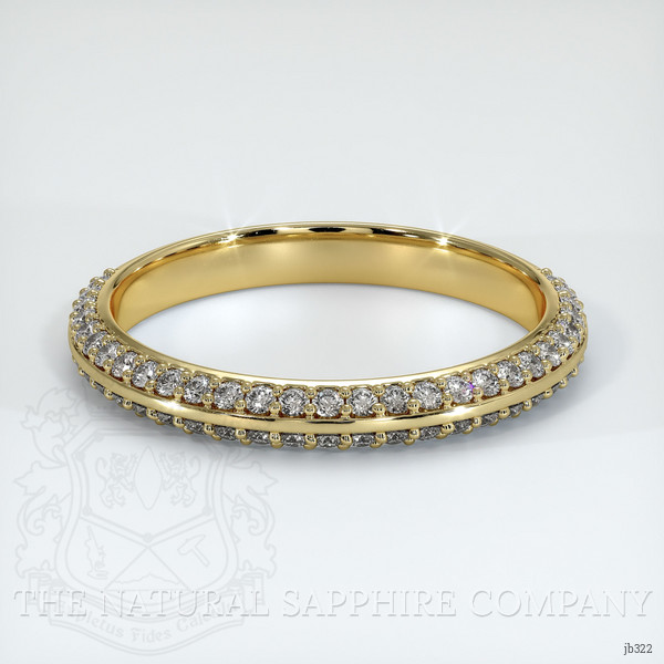 14K Yellow Gold Diamond Pave Wedding Band
