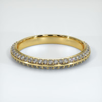18K Yellow Gold Diamond Pave Wedding Band Video