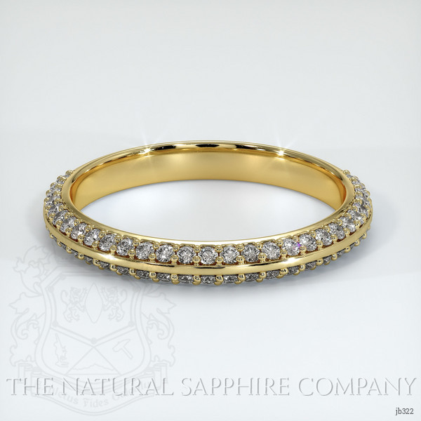 18K Yellow Gold Diamond Pave Wedding Band