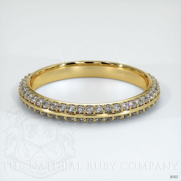 18K Yellow Gold Diamond Pave Wedding Band