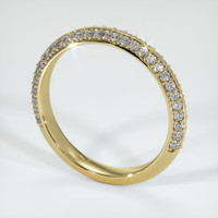 18K Yellow Gold Diamond Pave Wedding Band Image