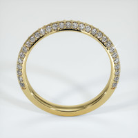 18K Yellow Gold Diamond Pave Wedding Band Image