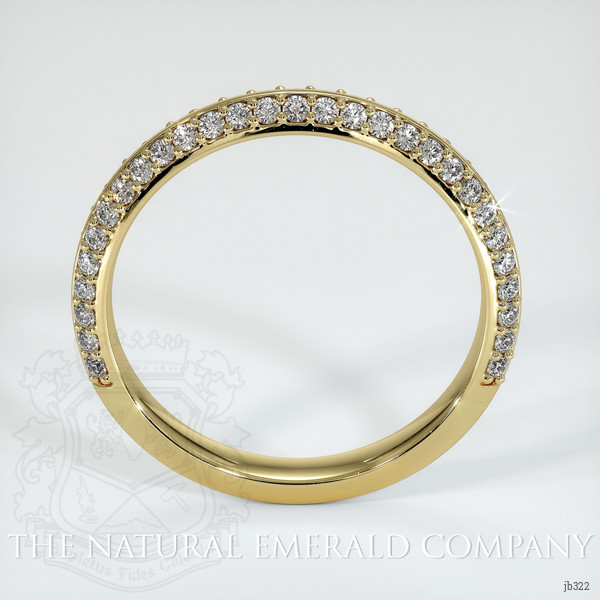 18K Yellow Gold Diamond Pave Wedding Band