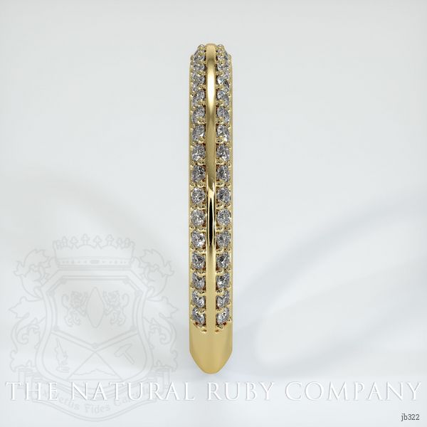 18K Yellow Gold Diamond Pave Wedding Band