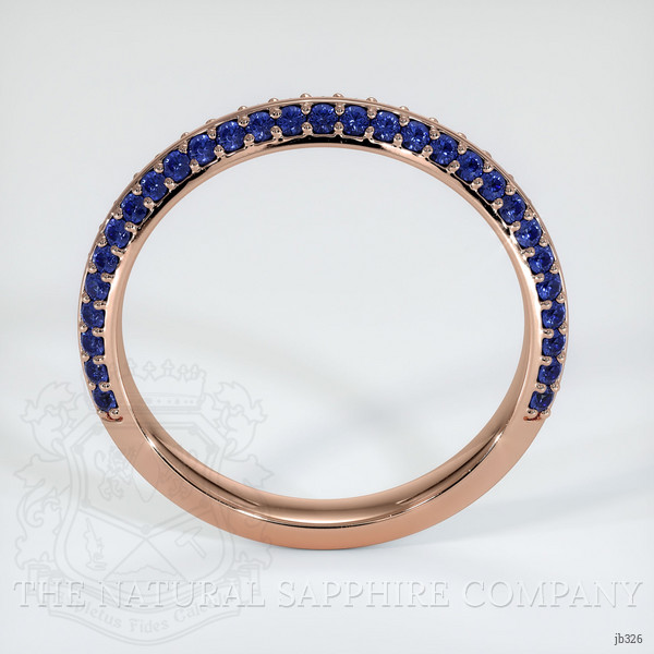 14K Rose Gold Blue Sapphire Antique Style Wedding Band