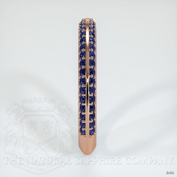 14K Rose Gold Blue Sapphire Antique Style Wedding Band