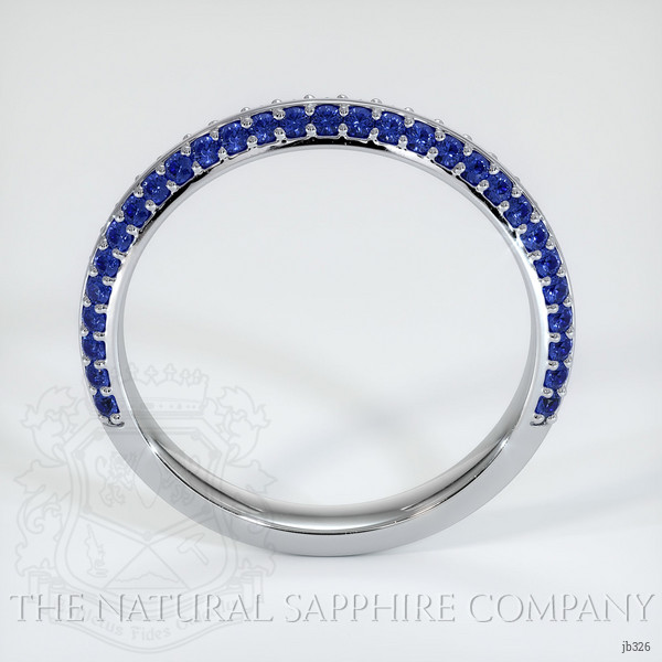 14K White Gold Blue Sapphire Antique Style Wedding Band