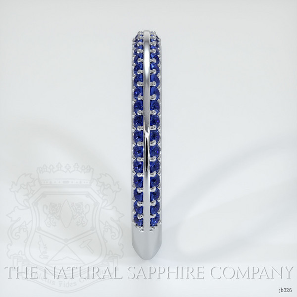 14K White Gold Blue Sapphire Antique Style Wedding Band