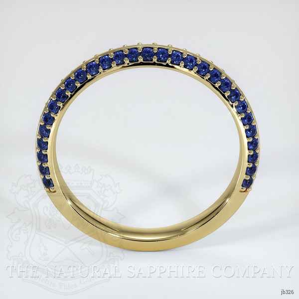 14K Yellow Gold Blue Sapphire Antique Style Wedding Band