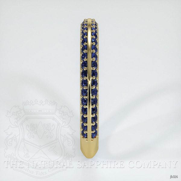 14K Yellow Gold Blue Sapphire Antique Style Wedding Band