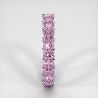 Platinum 950 Pink Sapphire Eternity Wedding Band Image