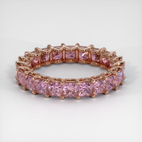 14K Rose Gold Pink Sapphire Eternity Wedding Band Video