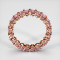 14K Rose Gold Pink Sapphire Eternity Wedding Band Image
