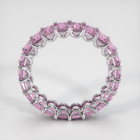 14K White Gold Pink Sapphire Eternity Wedding Band Image