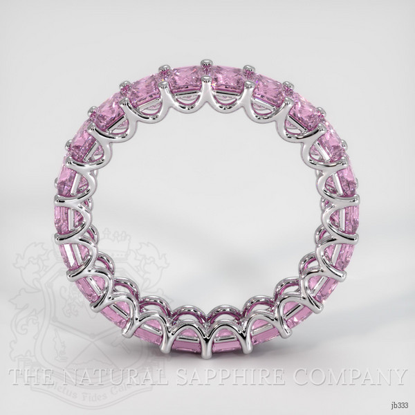 14K White Gold Pink Sapphire Eternity Wedding Band