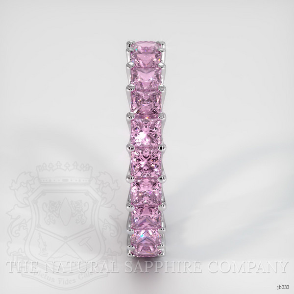 14K White Gold Pink Sapphire Eternity Wedding Band