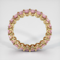14K Yellow Gold Pink Sapphire Eternity Wedding Band Image