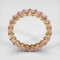 18K Yellow Gold Pink Sapphire Eternity Wedding Band Image