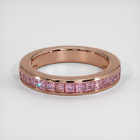 14K Rose Gold Pink Sapphire Channel Wedding Band Video