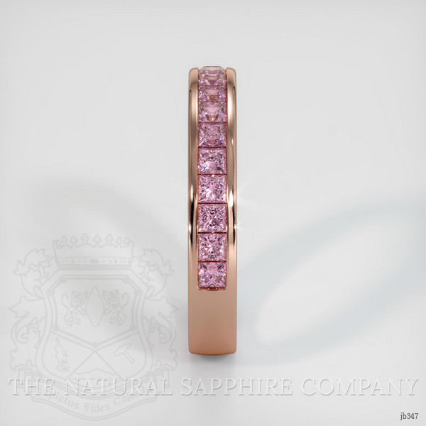 14K Rose Gold Pink Sapphire Channel Wedding Band