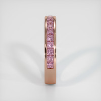 14K Rose Gold Pink Sapphire Channel Wedding Band Image