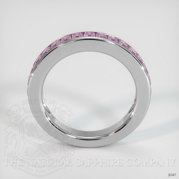 14K White Gold Pink Sapphire Channel Wedding Band