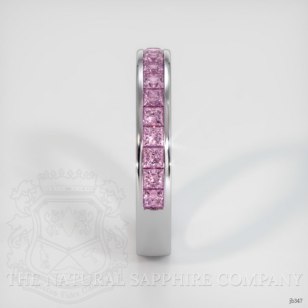 18K White Gold Pink Sapphire Channel Wedding Band