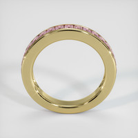 14K Yellow Gold Pink Sapphire Channel Wedding Band Image