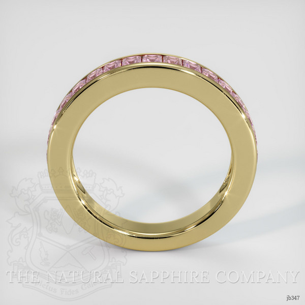 14K Yellow Gold Pink Sapphire Channel Wedding Band