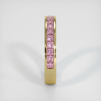 14K Yellow Gold Pink Sapphire Channel Wedding Band Image