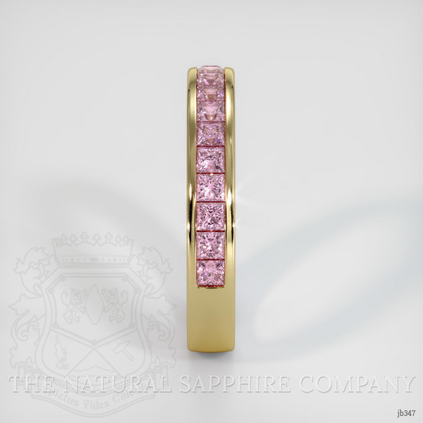 14K Yellow Gold Pink Sapphire Channel Wedding Band