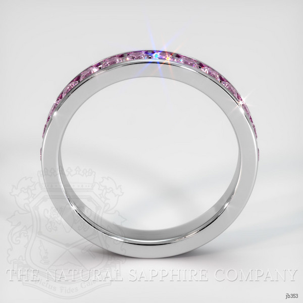 Platinum 950 Pink Sapphire Eternity Wedding Band